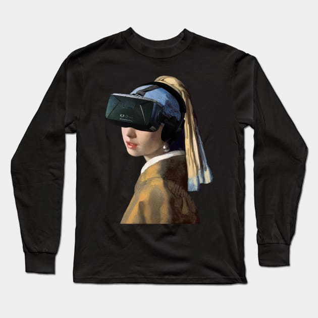 Girl with the Oculus Rift Long Sleeve T-Shirt by phneep